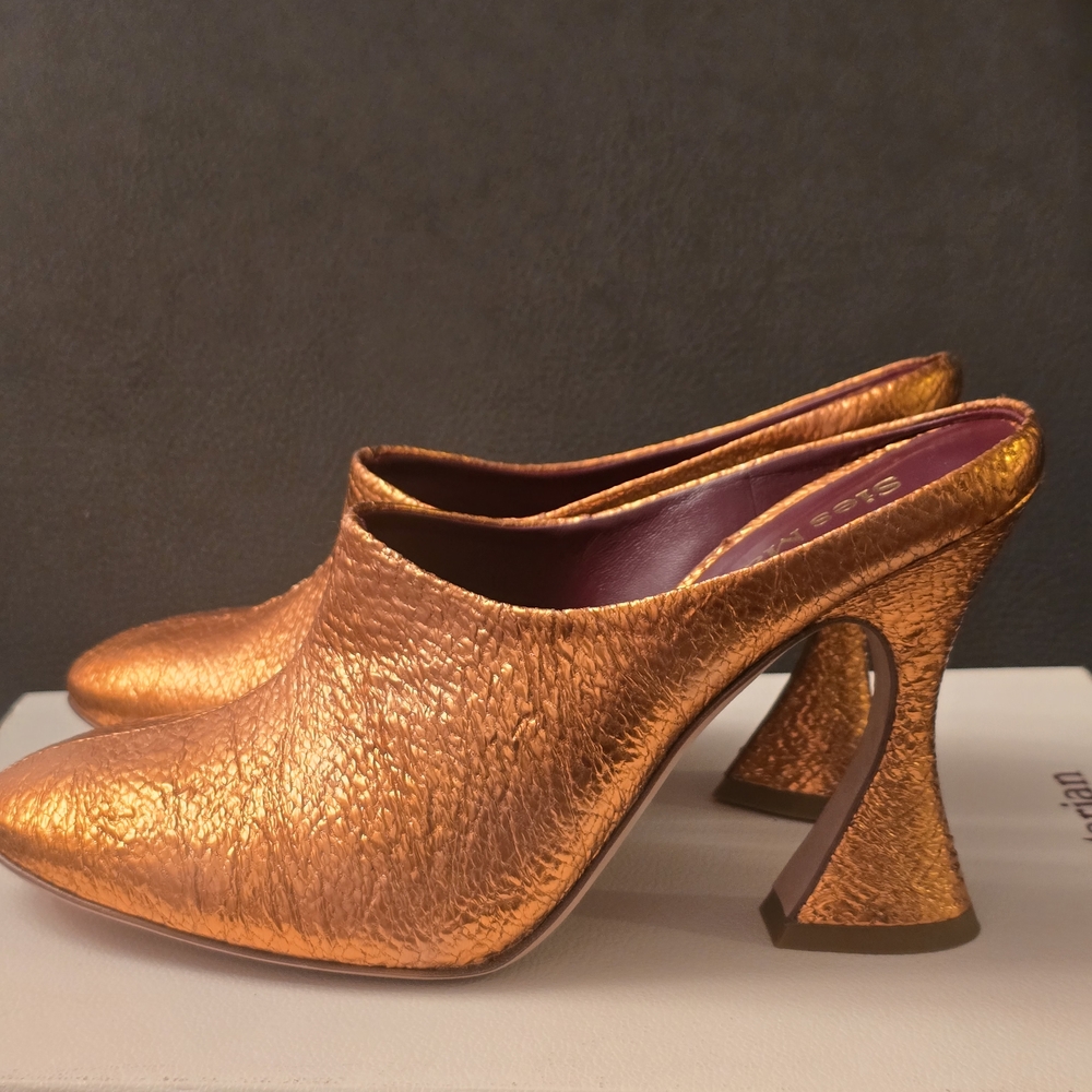 Sies Marjan Shimmering Copper Mules